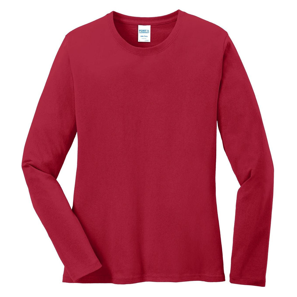 Port & Company® Ladies Long Sleeve Core Cotton Tee