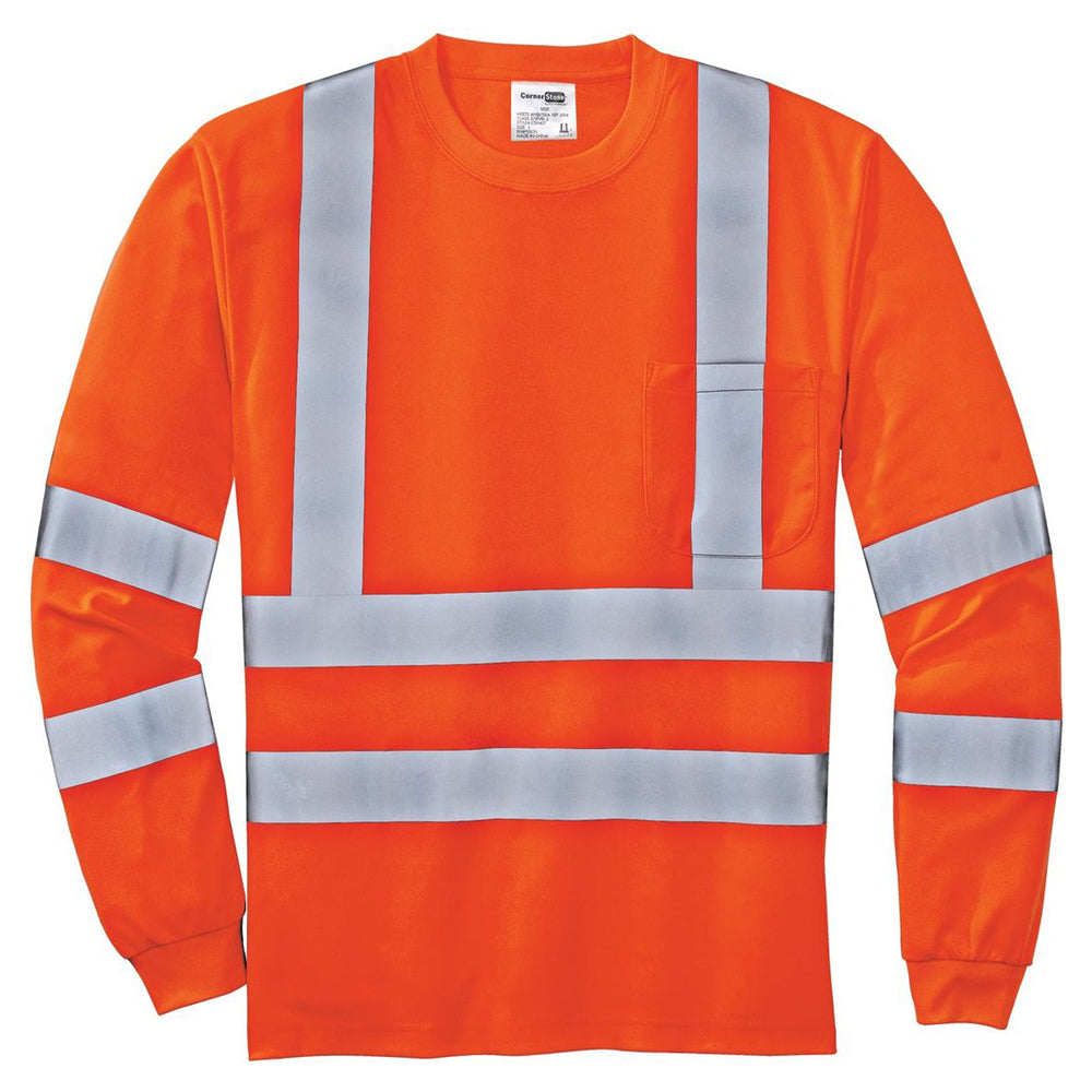 CornerStone - ANSI 107 Class 3 Long Sleeve Snag-Resistant Reflective T-Shirt