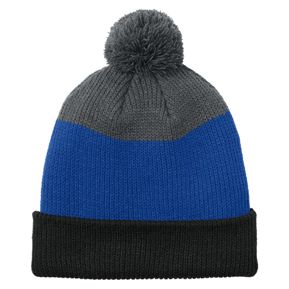 Port Authority Cozy Striped Pom Beanie