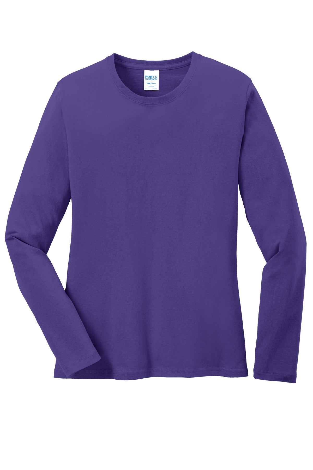 Port & Company® Ladies Long Sleeve Core Cotton Tee