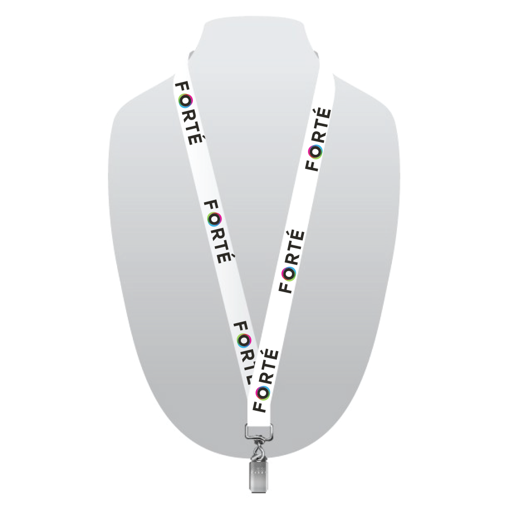 3/4" Digitally Sublimated Lanyard w/ Bulldog Clip